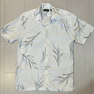 Theory White and Gray Men's Shirt